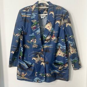 Orvis Vintage Novelty Horse Print Women’s Jacket XL